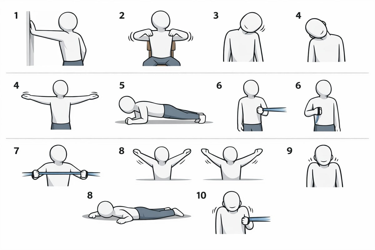 تمرینات افتادگی شانه